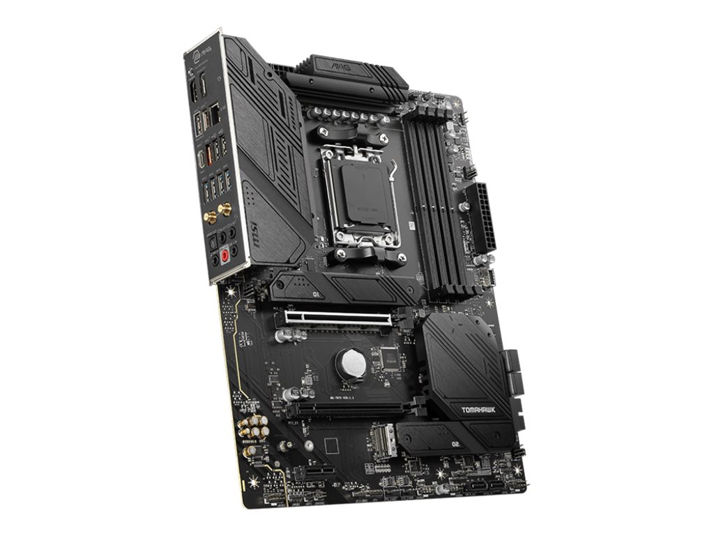 MSI MAG B650 TOMAHAWK WIFI - Motherboard - ATX - Socket AM5 - AMD B650 Chipsatz - USB 3.2 Gen 1, USB 3.2 Gen 2, USB-C 3.2 Gen2, USB-C 3.2 Gen 2x2 - 2.5 Gigabit LAN, Bluetooth, Wi-Fi - Onboard-Grafik (CPU erforderlich)