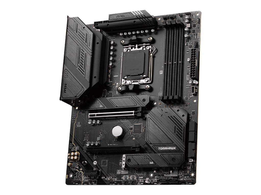MSI MAG B650 TOMAHAWK WIFI - Motherboard - ATX - Socket AM5 - AMD B650 Chipsatz - USB 3.2 Gen 1, USB 3.2 Gen 2, USB-C 3.2 Gen2, USB-C 3.2 Gen 2x2 - 2.5 Gigabit LAN, Bluetooth, Wi-Fi - Onboard-Grafik (CPU erforderlich)