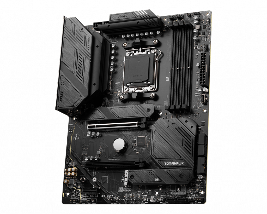 MSI MAG B650 TOMAHAWK WIFI - Motherboard - ATX - Socket AM5 - AMD B650 Chipsatz - USB 3.2 Gen 1, USB 3.2 Gen 2, USB-C 3.2 Gen2, USB-C 3.2 Gen 2x2 - 2.5 Gigabit LAN, Bluetooth, Wi-Fi - Onboard-Grafik (CPU erforderlich)