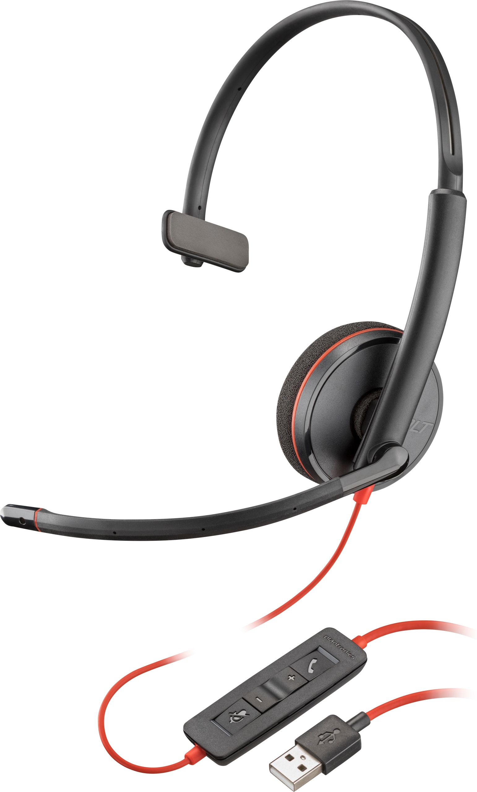 POLY Blackwire 3210 Casque Avec fil Arceau Bureau/Centre dappels USB Type-A Noir