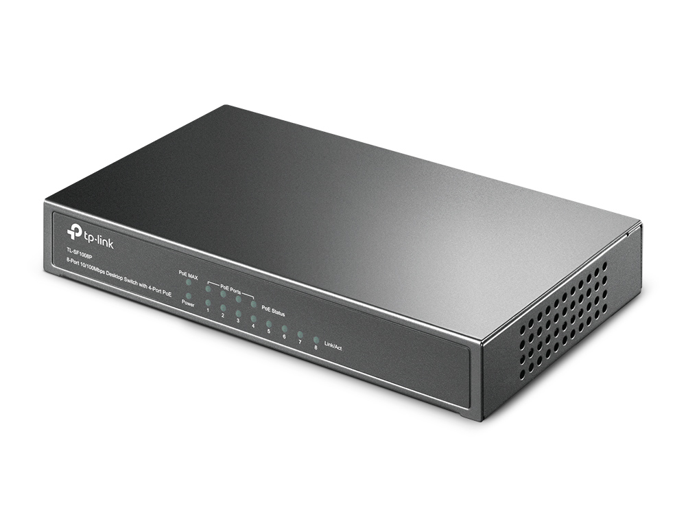 TP-Link TL-SF1008P switch No administrado Fast Ethernet (10/100) Energ�a sobre Ethernet (PoE) Oliva