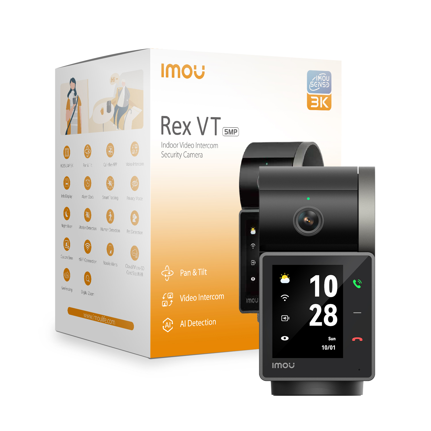 Imou Rex VT Pro IPC-S2VBP-5M0WR WLAN IP�berwachungskamera 2880 x 1620 - Netzwerkkamera
