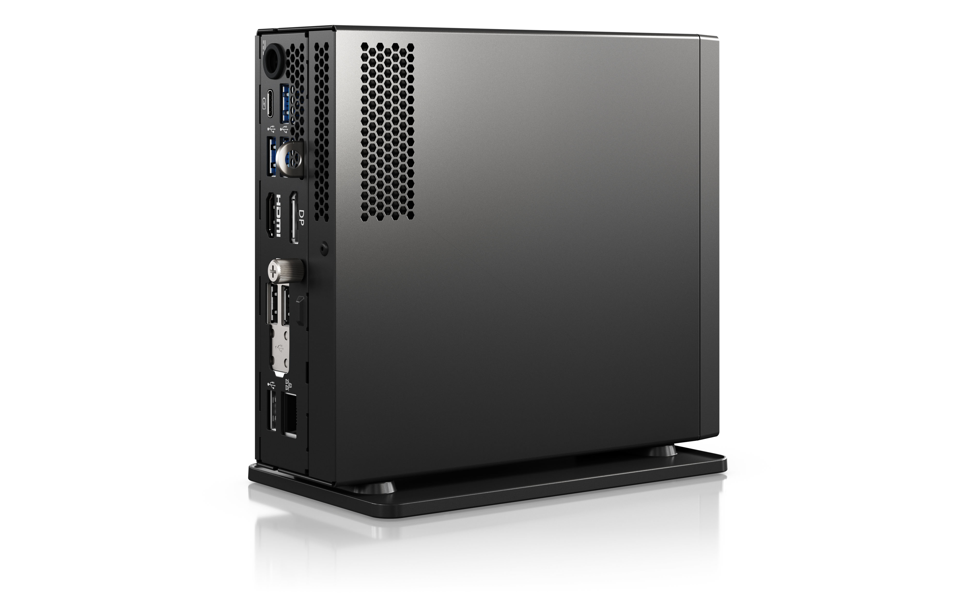 Fujitsu ESPRIMO G6012 - Ultra kompakter Mini-PC - Core i5 12400T / 1.8 GHz - RAM 16 GB - SSD 512 GB - UHD Graphics 730 - GigE, Bluetooth 5.2, 802.11ax (Wi-Fi 6E)