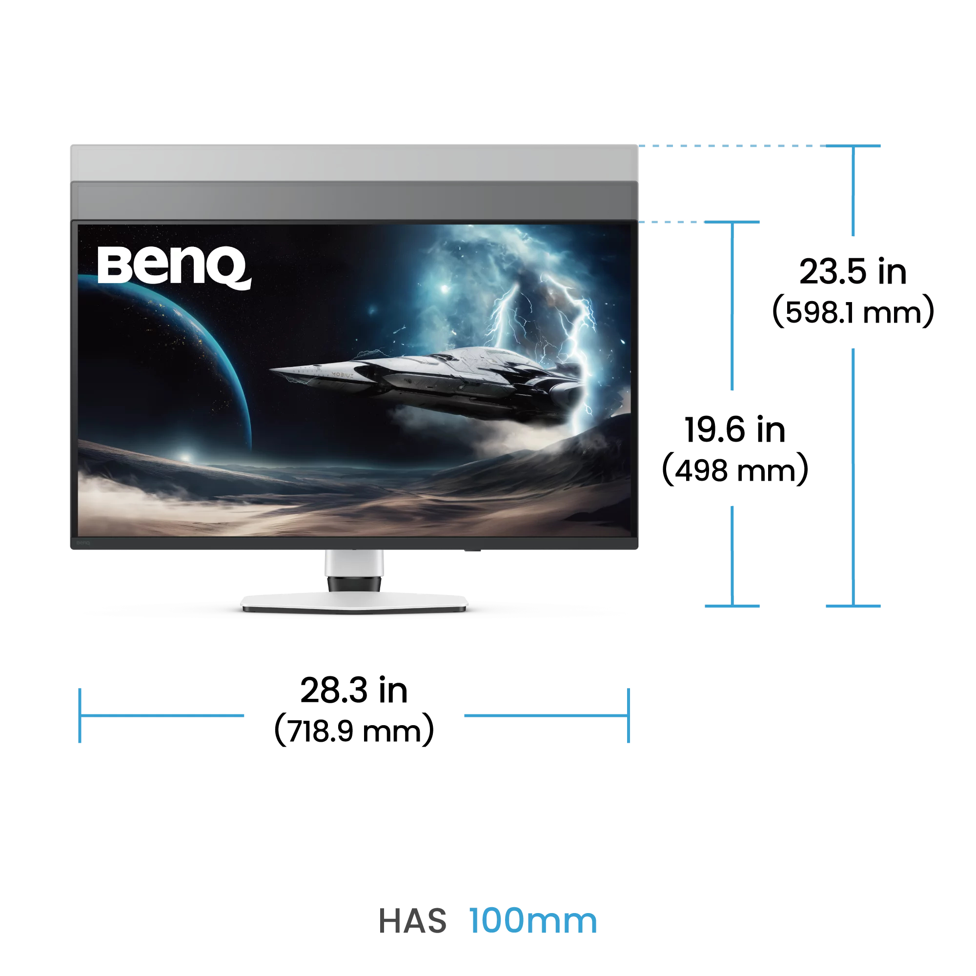BenQ EX321UZ Monitor PC 80 cm (31.5) 3840 x 2160 Pixel 4K Ultra HD OLED Bianco