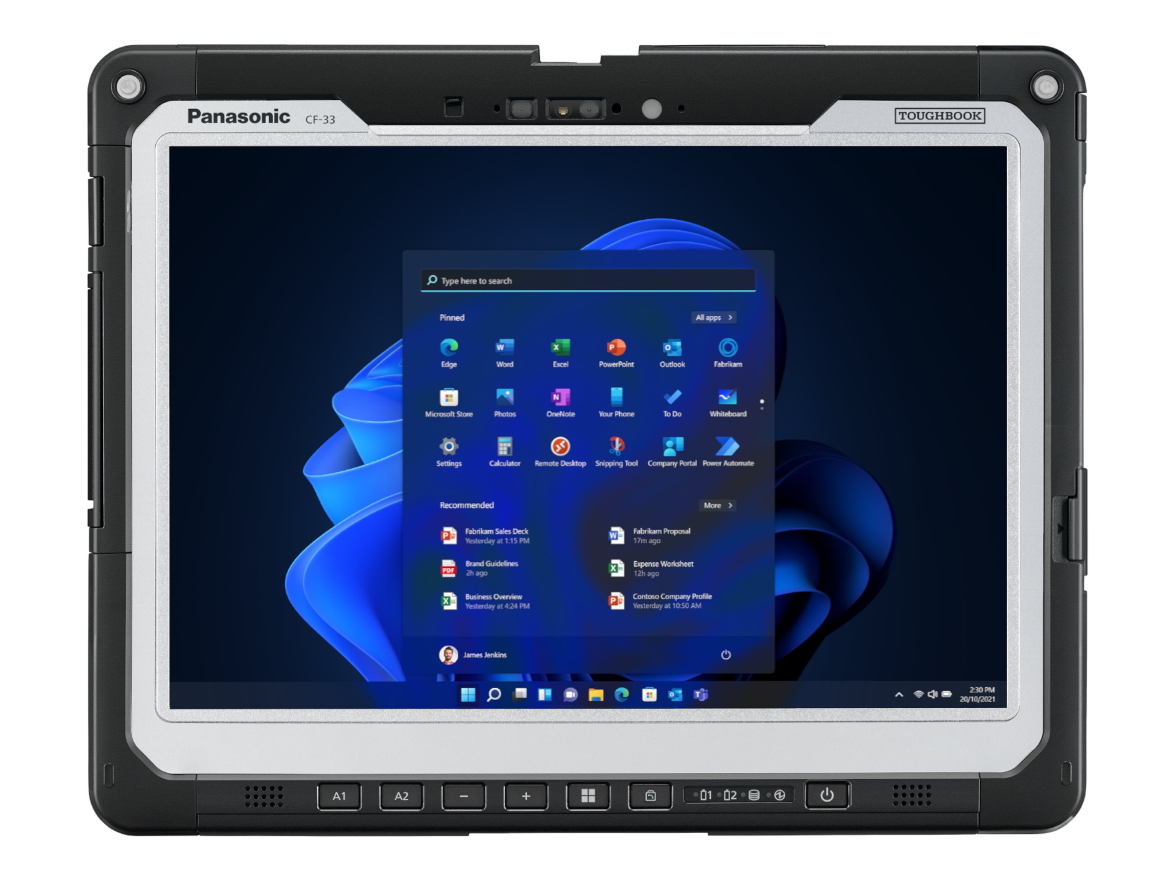 Panasonic Toughbook CF-33 - Robust - Tablet - Intel Core i5 1345U / 1.6 GHz - Win 11 Pro - Intel Iris Xe Grafikkarte - 16 GB RAM - 512 GB SSD NVMe, TCG Opal Encryption - 30.5 cm (12)