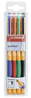 STABILO pointVisco Stylos � encre gel avec bouchon Fin Noir, Bleu, Vert, Rouge 4 pi�ce(s)