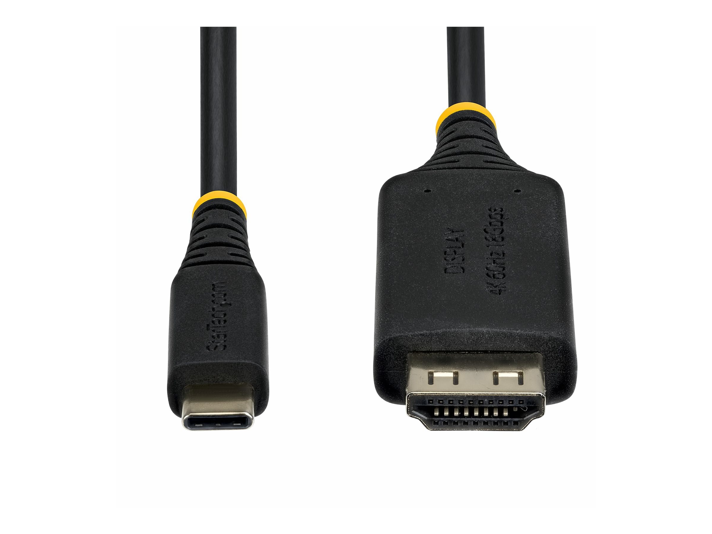 StarTech.com 1m USB-C to HDMI Adapter Cable, Gripping HDMI Connector, 4K 60Hz, Thunderbolt Compatible, HDR, Uni-Directional Cord for MacBook, Dell, HP, Lenovo