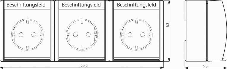 BUSCH JAEGER 2084-0-0712 - CEE 7/3 - 2P+E - Wei - IP44 - 250 V - 16 A