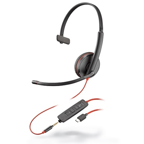 POLY Blackwire 3215 Auriculares Almbrico Diadema Llamadas/Msica USB Tipo C Negro