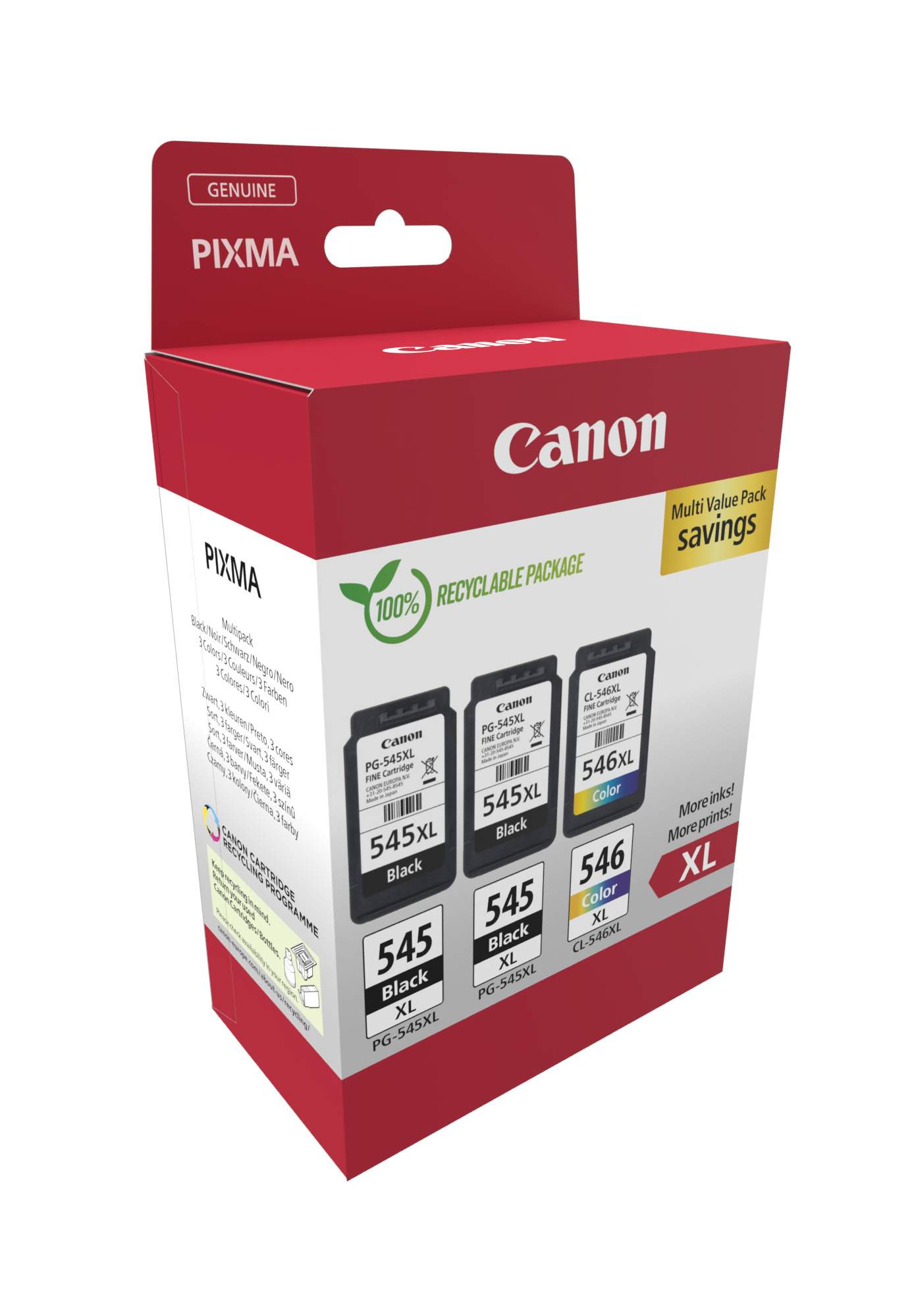 Canon PG-545XLx2/CL-546XL Ink Cartridge