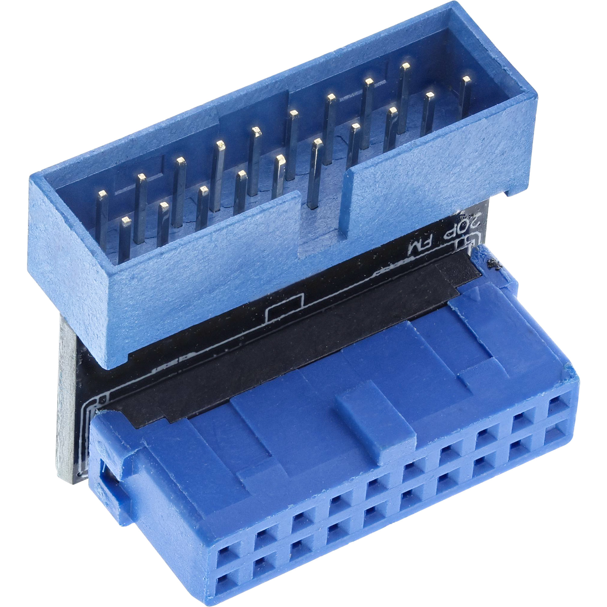 InLine USB 3.0 adapter internal, male / female post connection, angled down