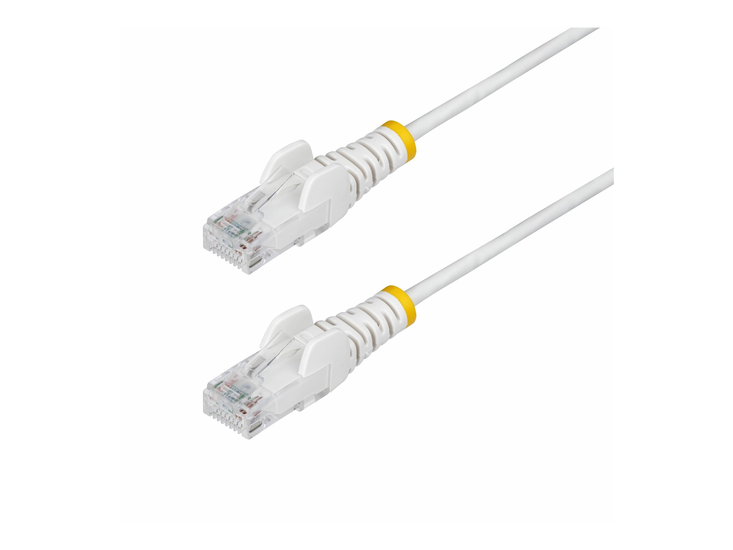 StarTech.com Cble Ethernet CAT6 Blanc Fin de 3m, Sans Accroc, 100W PoE, UTP, LSZH, Fil de Cuivre Pur 28AWG, Cordon Patch Rseau RJ45 avec Serre-Cble, Contrl Fluke