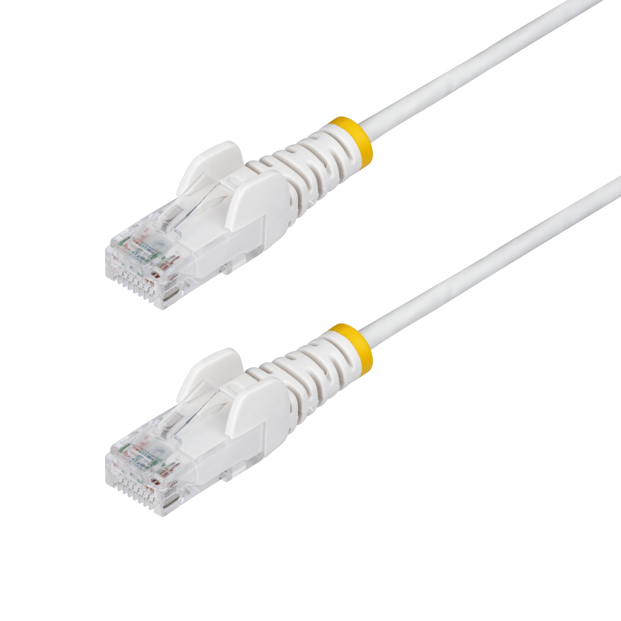 StarTech.com Cble Ethernet CAT6 Blanc Fin de 3m, Sans Accroc, 100W PoE, UTP, LSZH, Fil de Cuivre Pur 28AWG, Cordon Patch Rseau RJ45 avec Serre-Cble, Contrl Fluke