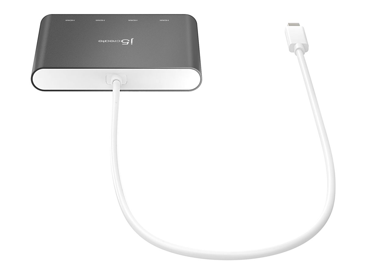j5create JCA366-N Adaptador de monitor mltiple USB-C a HDMI de 4 puertos