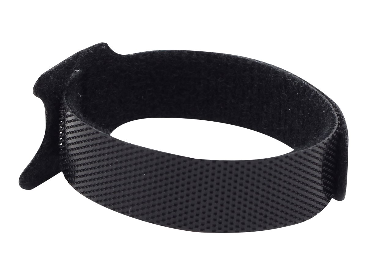 Gembird Cablexpert - Klettverschlussstreifen - 21 cm - Schwarz (Packung mit 100)