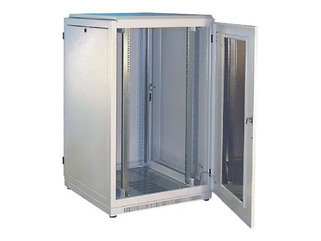 Schweitzer Systemtechnik Schrank - Hellgrau, RAL 7035 - 24U - 48.3 cm (19)