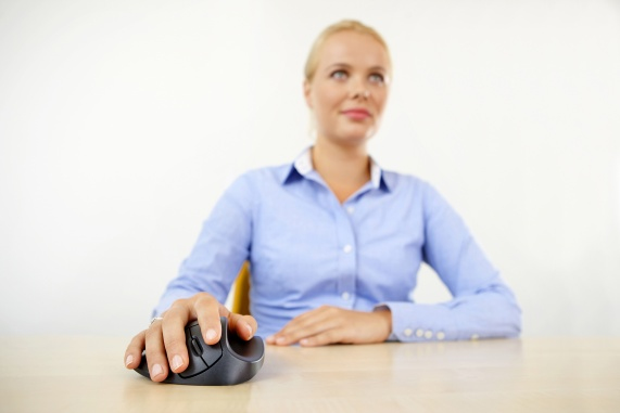 Bakker Elkhuizen HandShoeMouse Large - Maus - Fr Rechtshnder - optisch - 3 Tasten - kabellos - kabelloser Empfnger (USB)