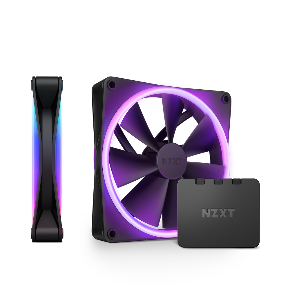 NZXT F140 RGB DUO Twin Pack Boitier PC Ventilateur 14 cm Noir 2 pi�ce(s)