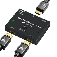 EFB Elektronik Techly Bidirektionaler Switch 8K DP1.4 Displayport Splitter - Displayport-Eingang