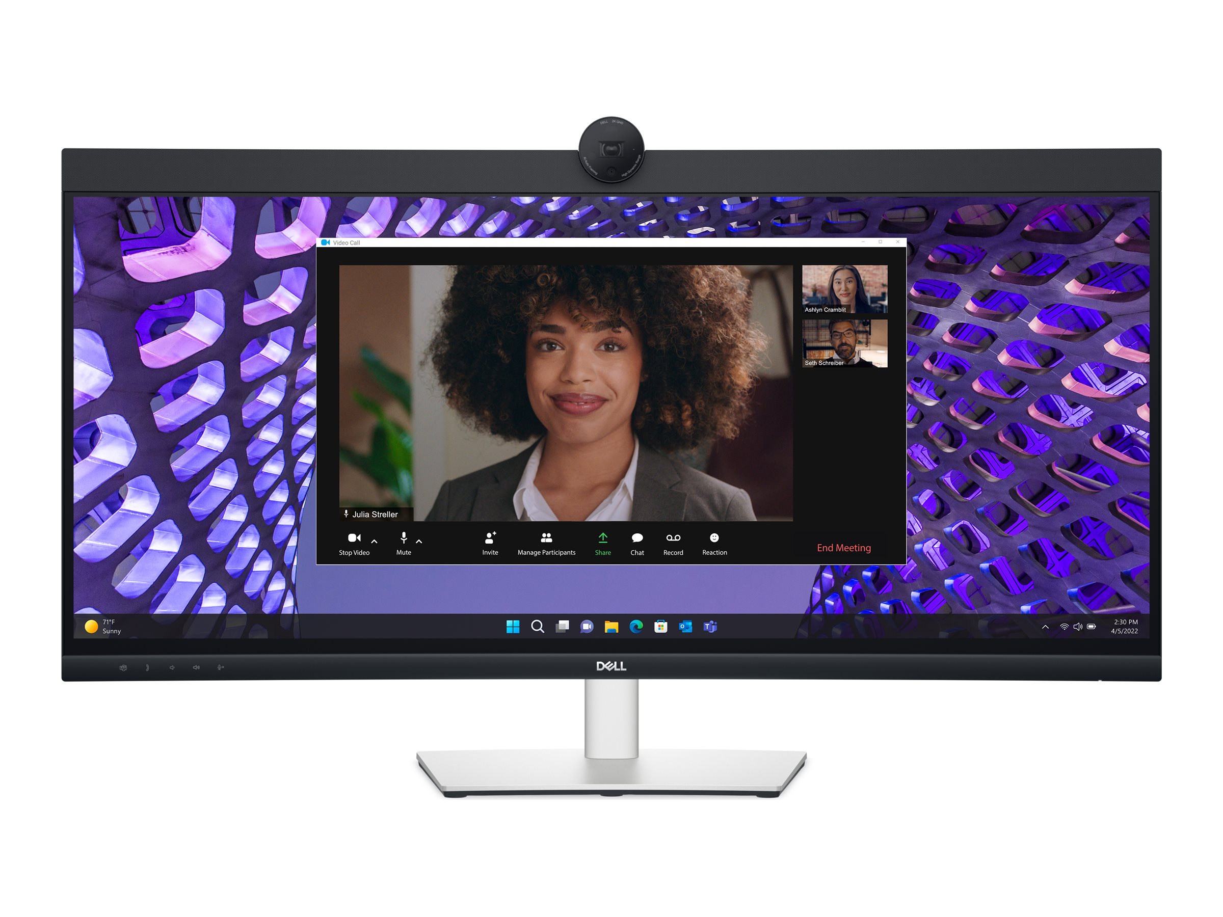 DELL P Series P3424WEB �cran plat de PC 86,7 cm (34.1) 3440 x 1440 pixels 4K Ultra HD LCD Noir
