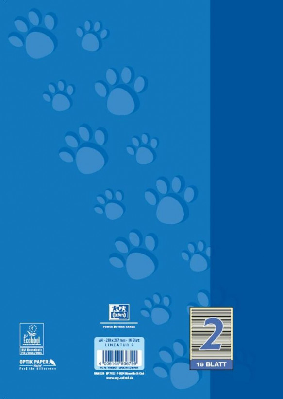 Oxford 100050401 cuaderno y block A4 Azul