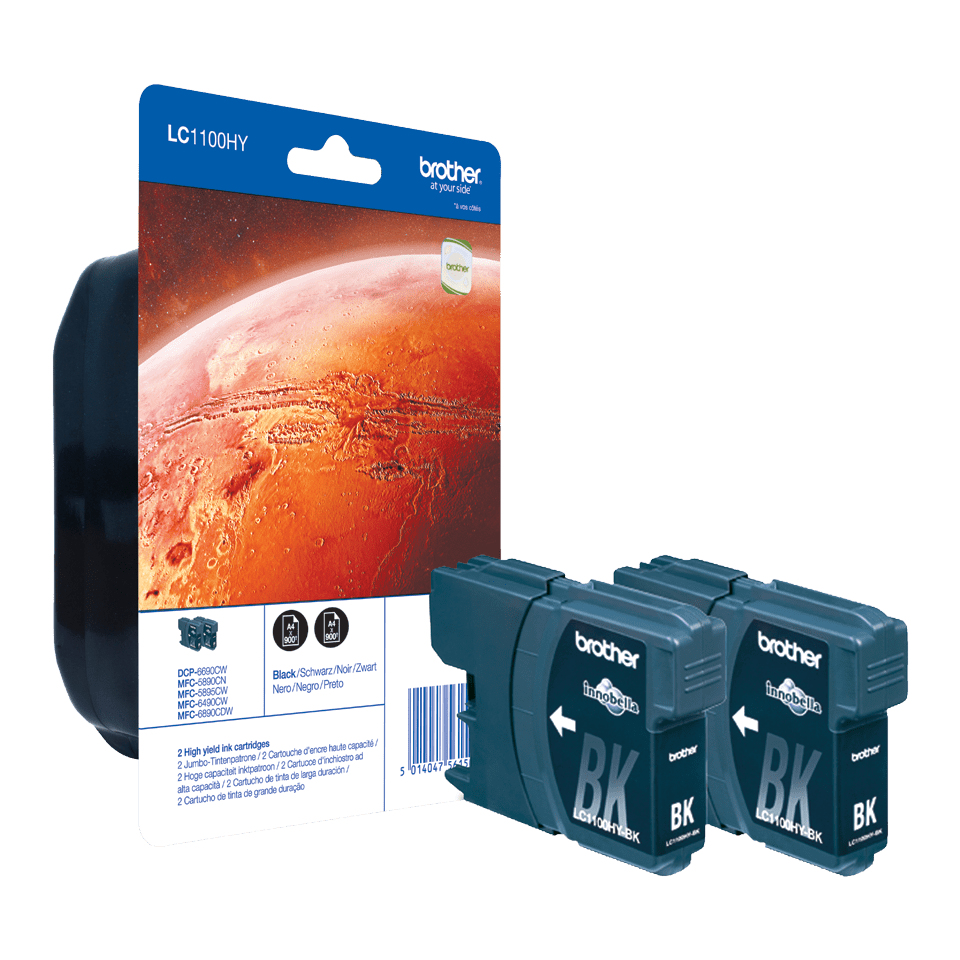 Brother LC1100HY-BK - 2er-Pack - Hohe Ergiebigkeit