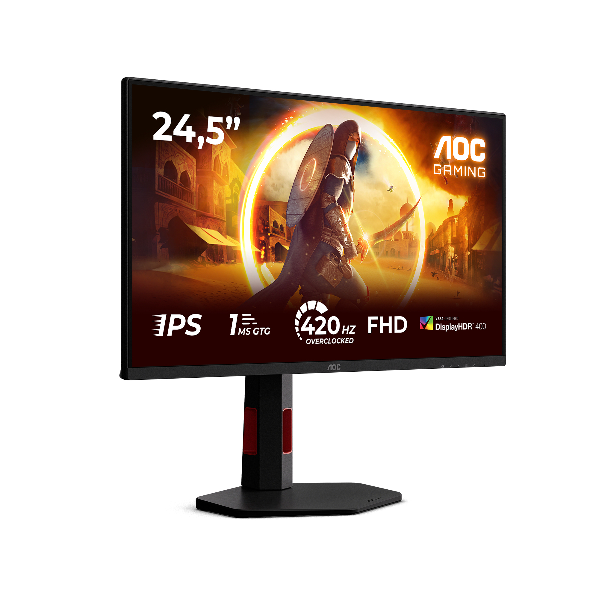 AOC G4 25G4KUR pantalla para PC 62,2 cm (24.5) 1920 x 1080 Pixeles Full HD LED Negro, Rojo