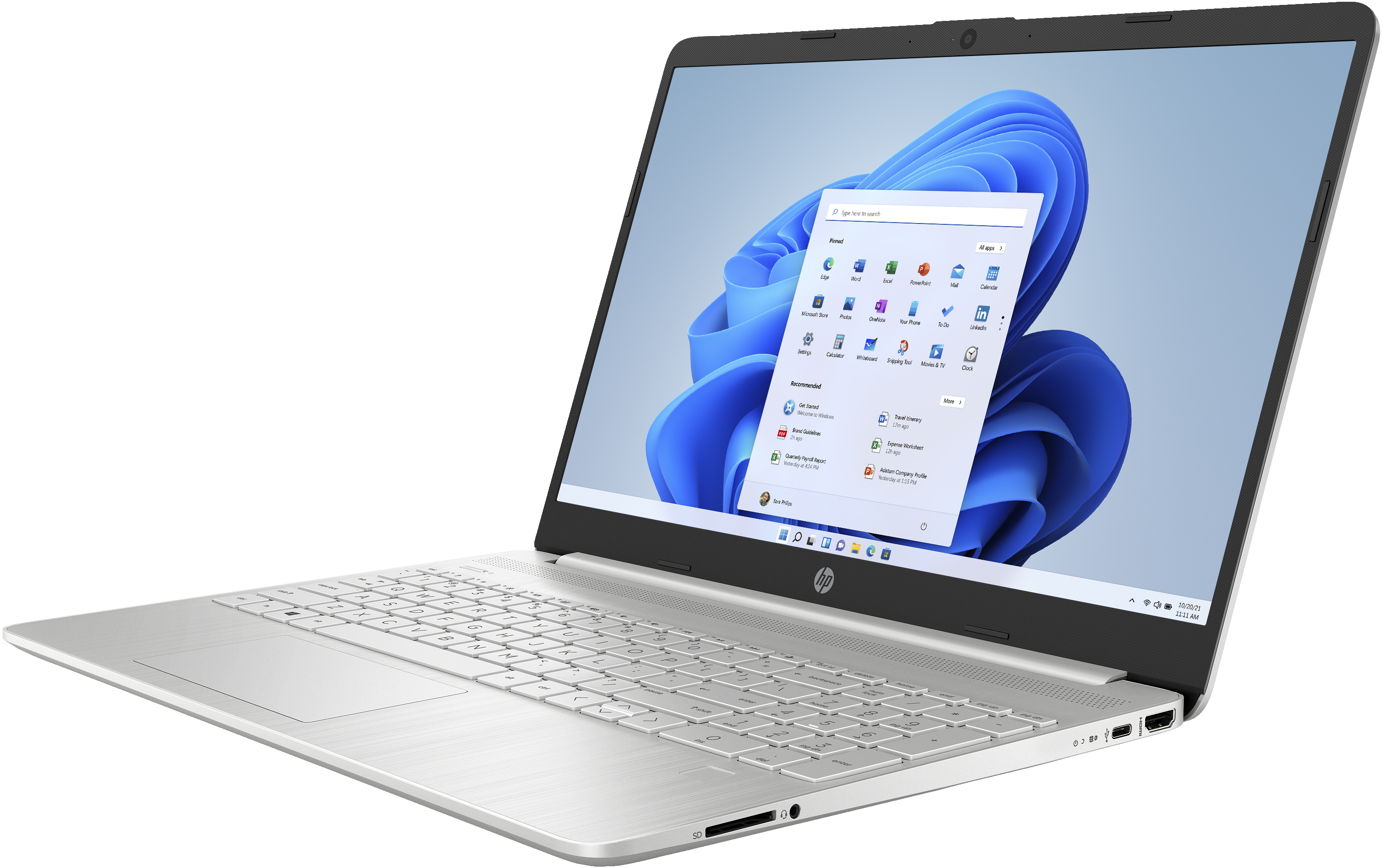HP Laptop 15s-eq2679ng - AMD Ryzen 7 5700U / 1.8 GHz - Win 10 Home 64-Bit - Radeon Graphics - 16 GB RAM - 1 TB SSD NVMe - 39.6 cm (15.6)