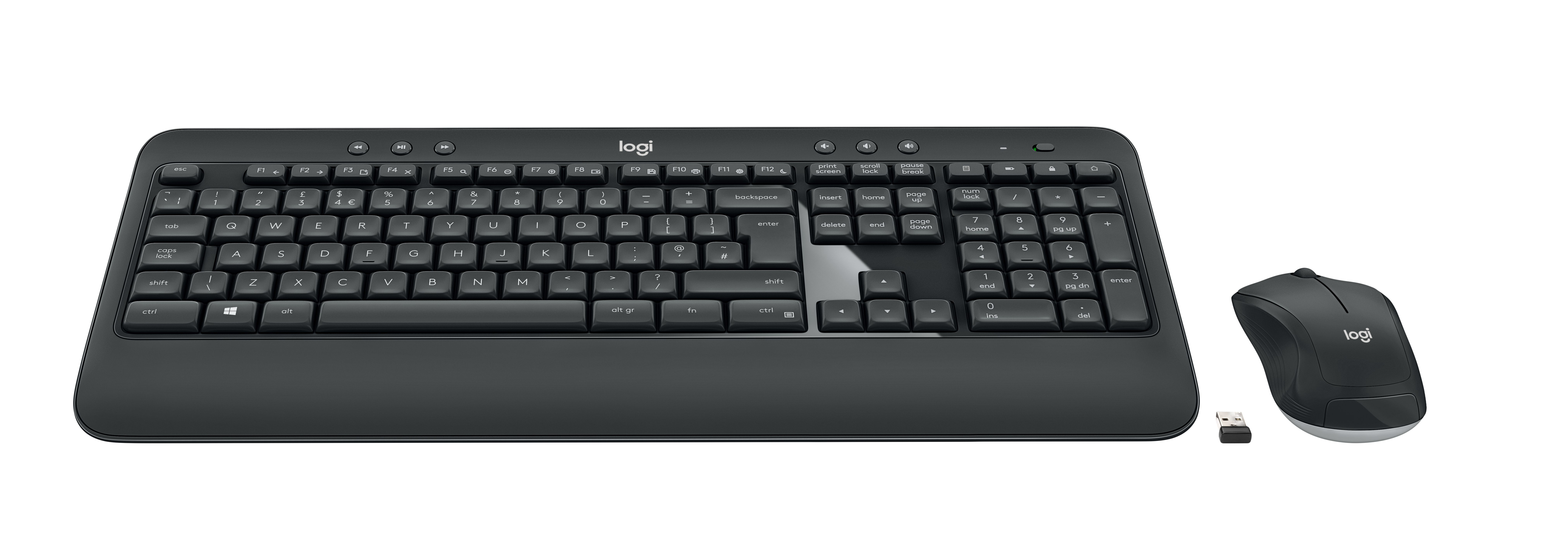 Logitech Advanced MK540 teclado Ratn incluido RF inalmbrico Hebreo Negro, Blanco