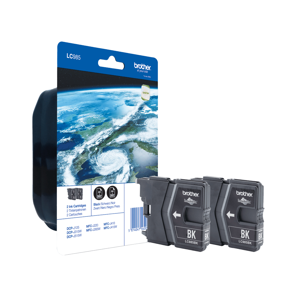 Brother LC985BKBP2 cartuccia dinchiostro 2 pz Originale Nero