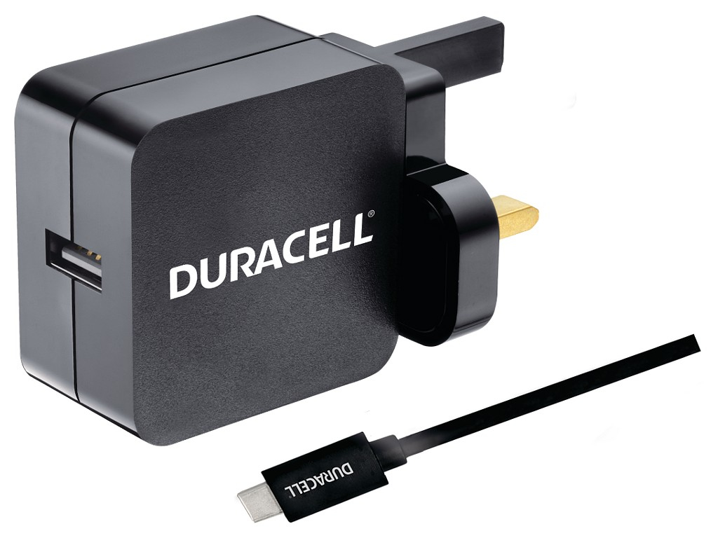 Duracell BUN0127A cargador de dispositivo m�vil Smartphone, Tableta Negro Corriente alterna Interior
