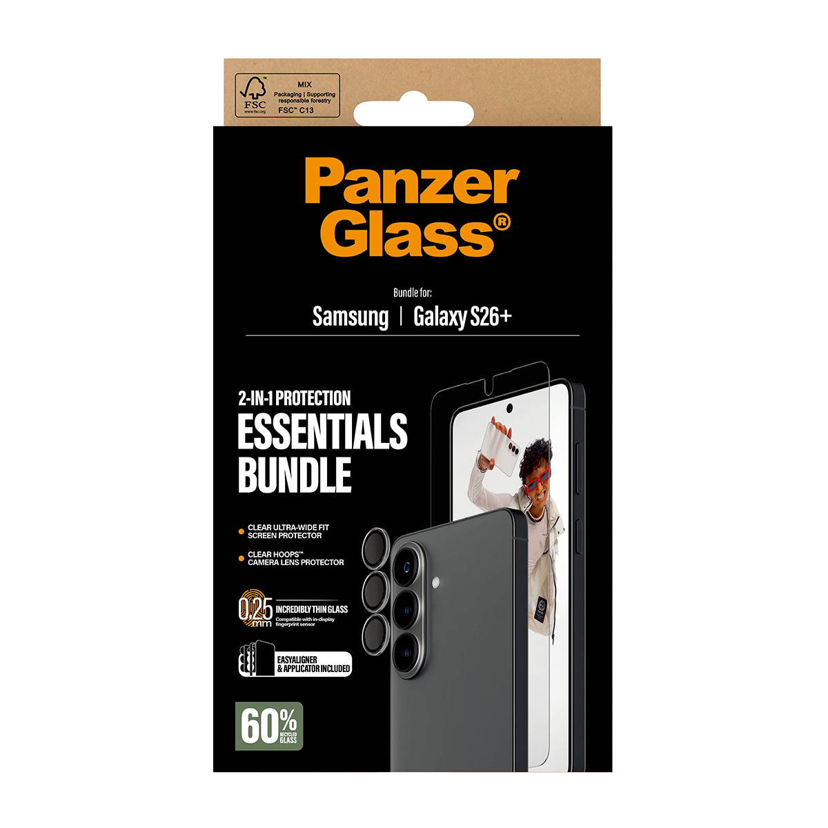 PanzerGlass � 2-in-1 Hoops� Bundle Samsung Galaxy S26+ | Ultra-Wide Fit