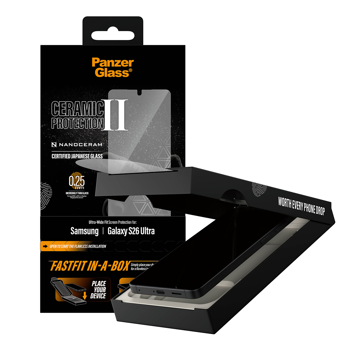 PanzerGlass PG Ceramic Samsung S26 Ultra fastfit