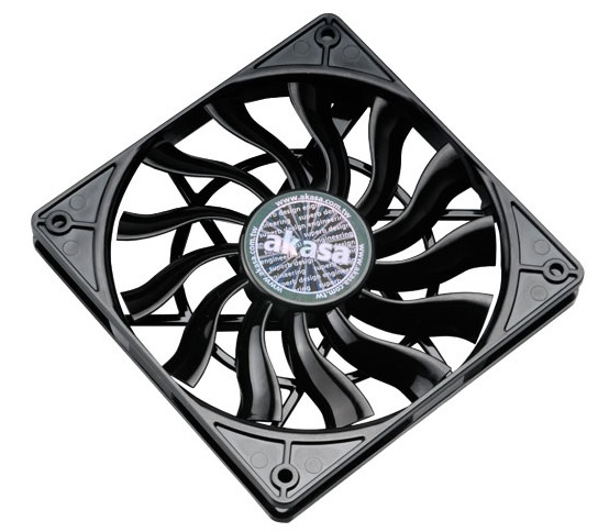 Akasa AK-FN078 systme de refroidissement d ordinateur Boitier PC Ventilateur 12 cm Noir