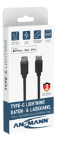 Ansmann 1700-0107 - 2 m - Lightning - USB C - Mnnlich - Mnnlich - Schwarz