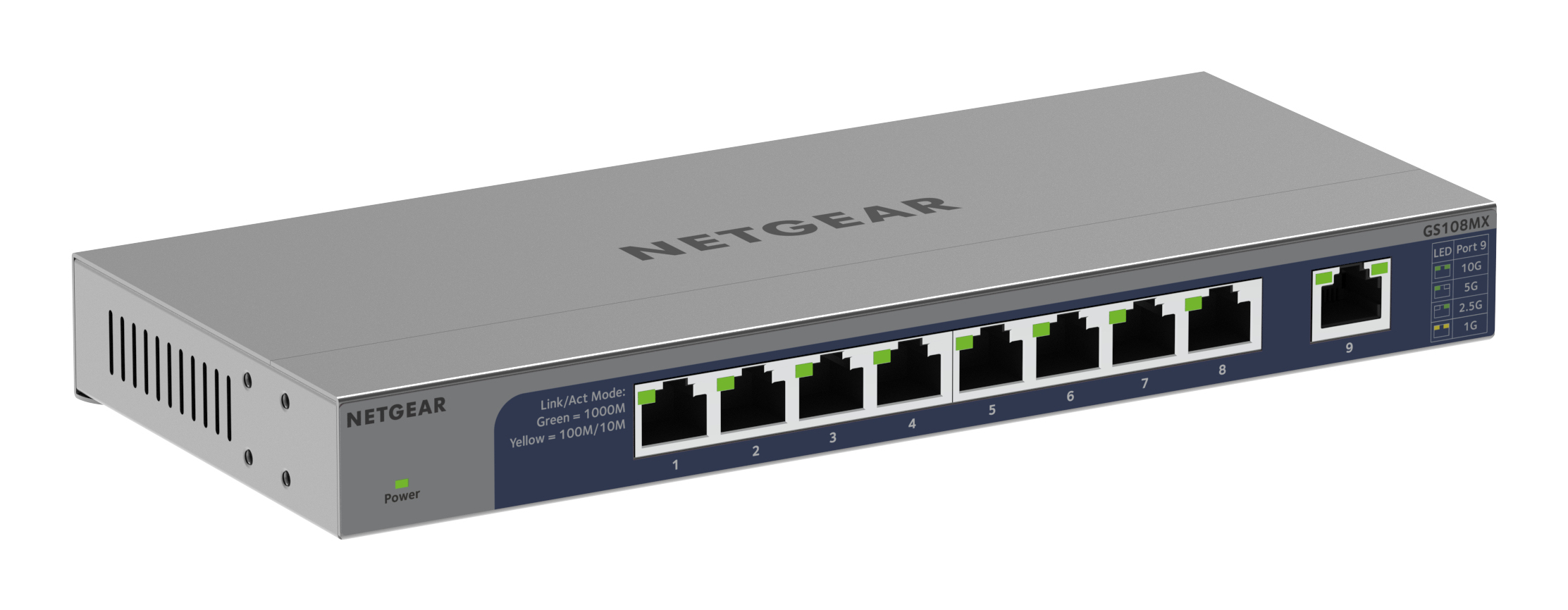 Netgear 8PT GIG UM+1P 10G/MULTI-GIG Uplink Switch GS108MX