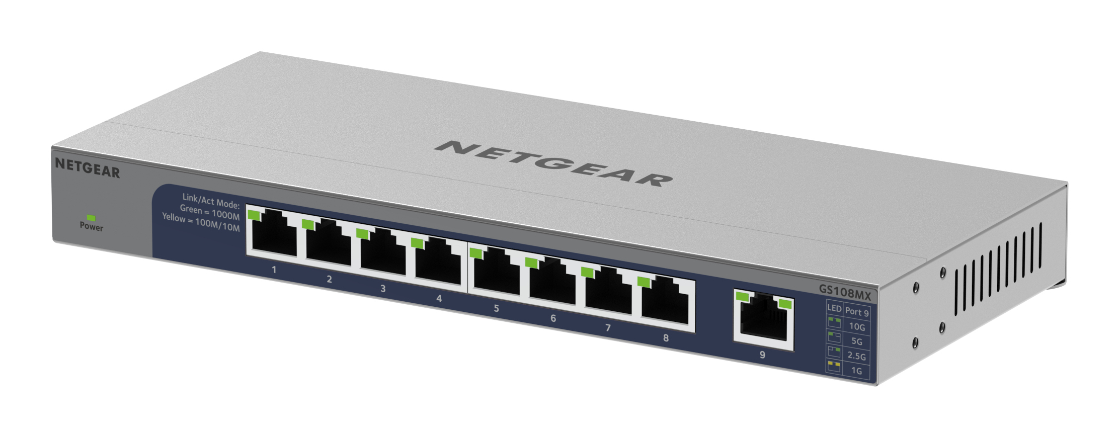 Netgear 8PT GIG UM+1P 10G/MULTI-GIG Uplink Switch GS108MX