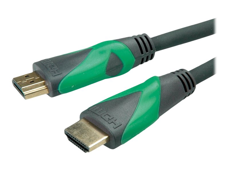 ROTRONIC-SECOMP Roline Green - Ultra High Speed - HDMI-Kabel mit Ethernet - HDMI m�nnlich zu HDMI m�nnlich - 2 m - Doppelisolierung - Schwarz - unterst�tzt 8K 60 Hz (7680 x 4320)