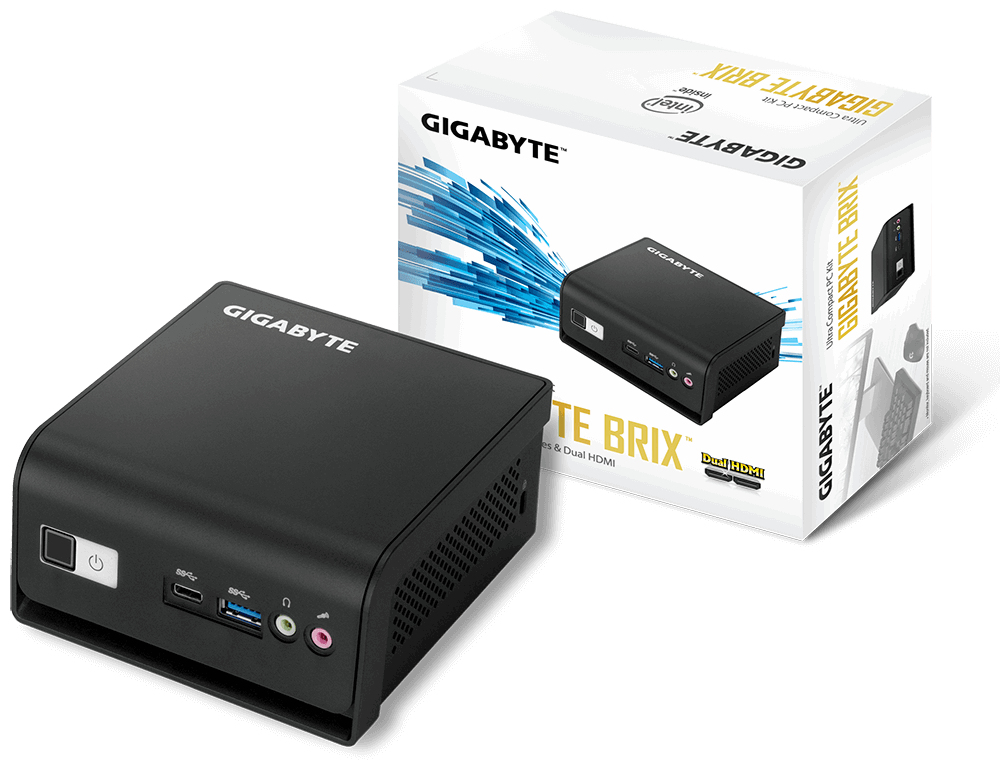 GIGABYTE GB-BLPD-5005R PC/estaci�n de trabajo barebone Negro J5005 BGA 1090 1,5 GHz