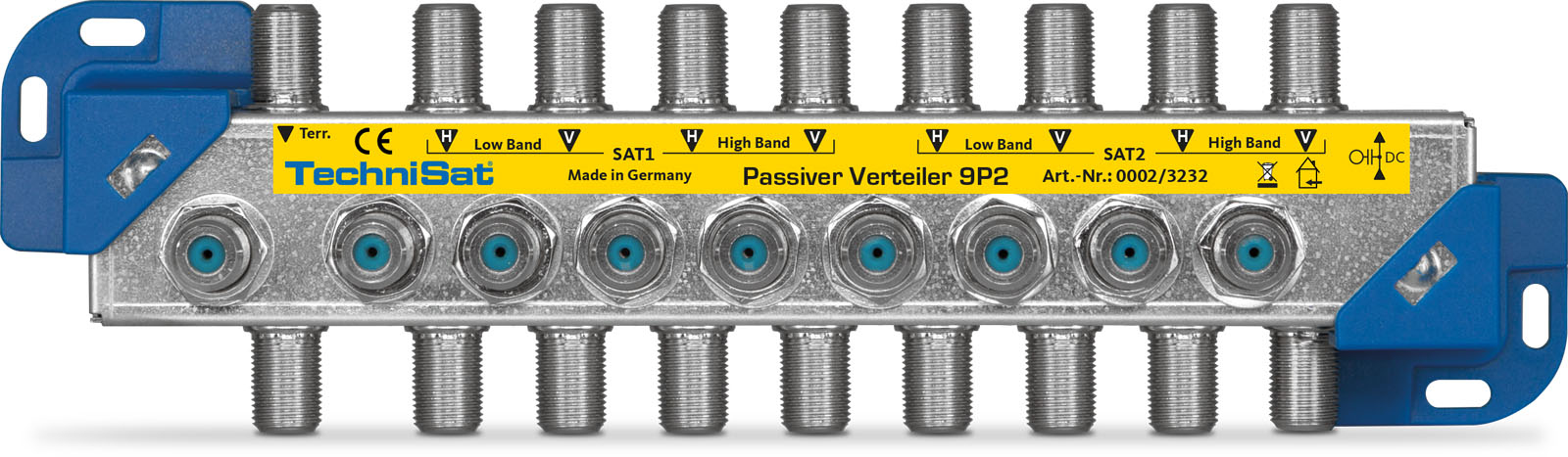 TechniSat 9P2 - RF-Splitter - Silber