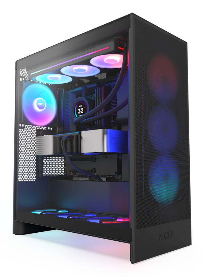 NZXT H series H7 Flow RGB - Mid tower - E-ATX - Seitenteil mit Fenster (geh�rtetes Glas)