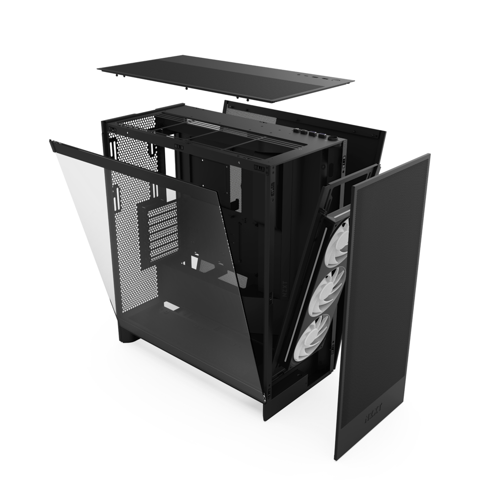 NZXT H series H7 Flow RGB - Mid tower - E-ATX - Seitenteil mit Fenster (geh�rtetes Glas)