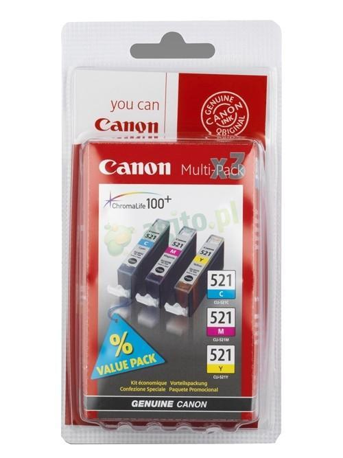 Canon CLI-521 Multipack - 3er-Pack - 9 ml - Gelb, Cyan, Magenta