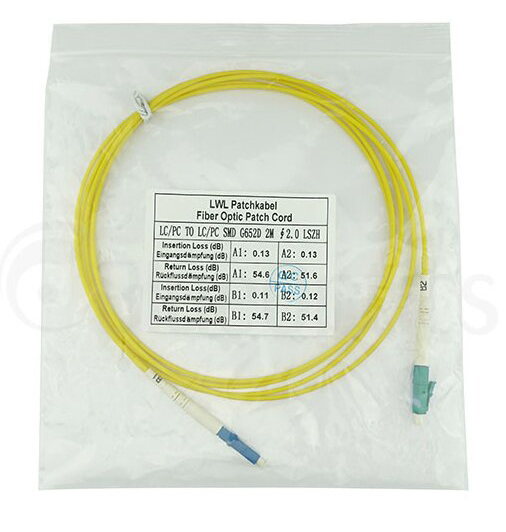 BlueOptics SFP2121BU30MS fibre optic cable 30 m LC G.657.A1 Yellow