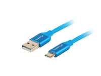 Lanberg CA-USBO-22CU-0010-BL - 1 m - USB C - USB A - USB 2.0 - 0,48 Gbit/s - Blau