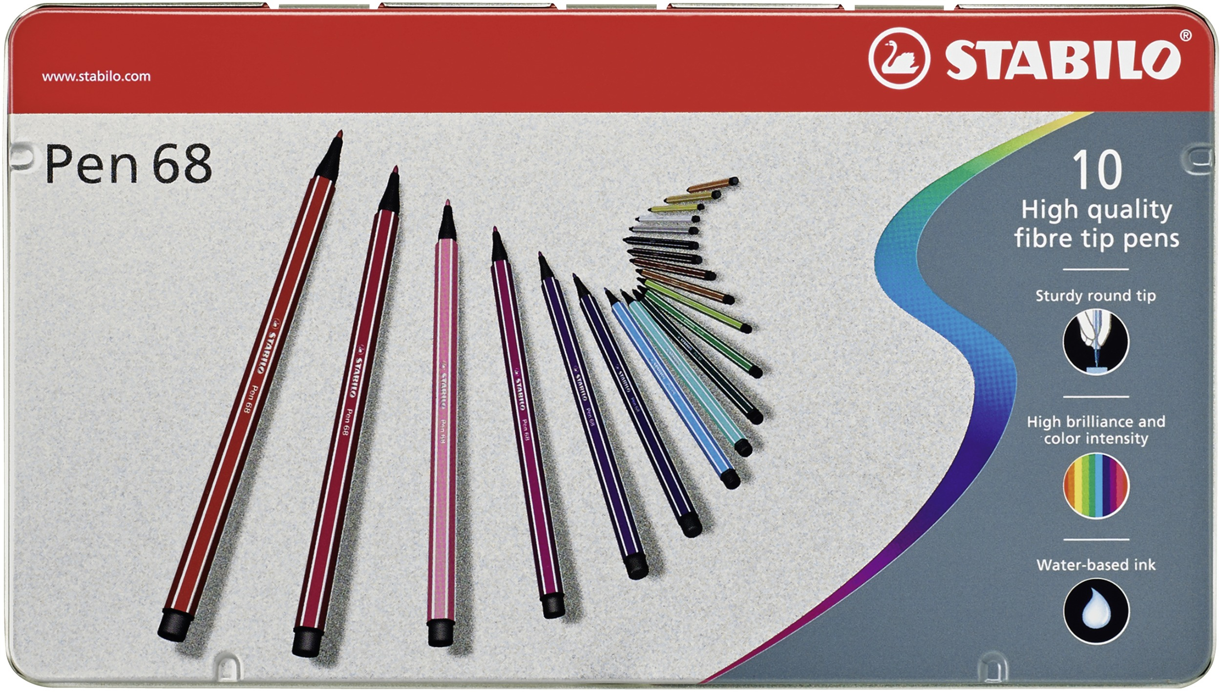 STABILO Pen 68 rotulador Multicolor 10 pieza(s)