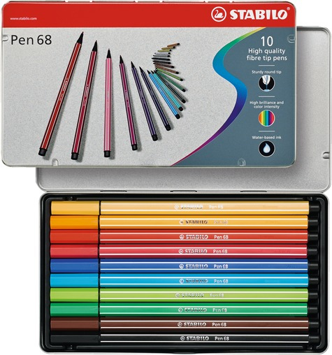 STABILO Pen 68 rotulador Multicolor 10 pieza(s)