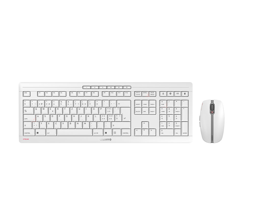 CHERRY Stream Desktop Recharge teclado Rat�n incluido RF inal�mbrico QWERTZ Suizo Gris