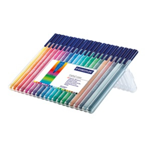 STAEDTLER triplus color - Filzstift - verschiedene Farben - wasserbasierte Tinte - 1 mm (Packung mit 20)