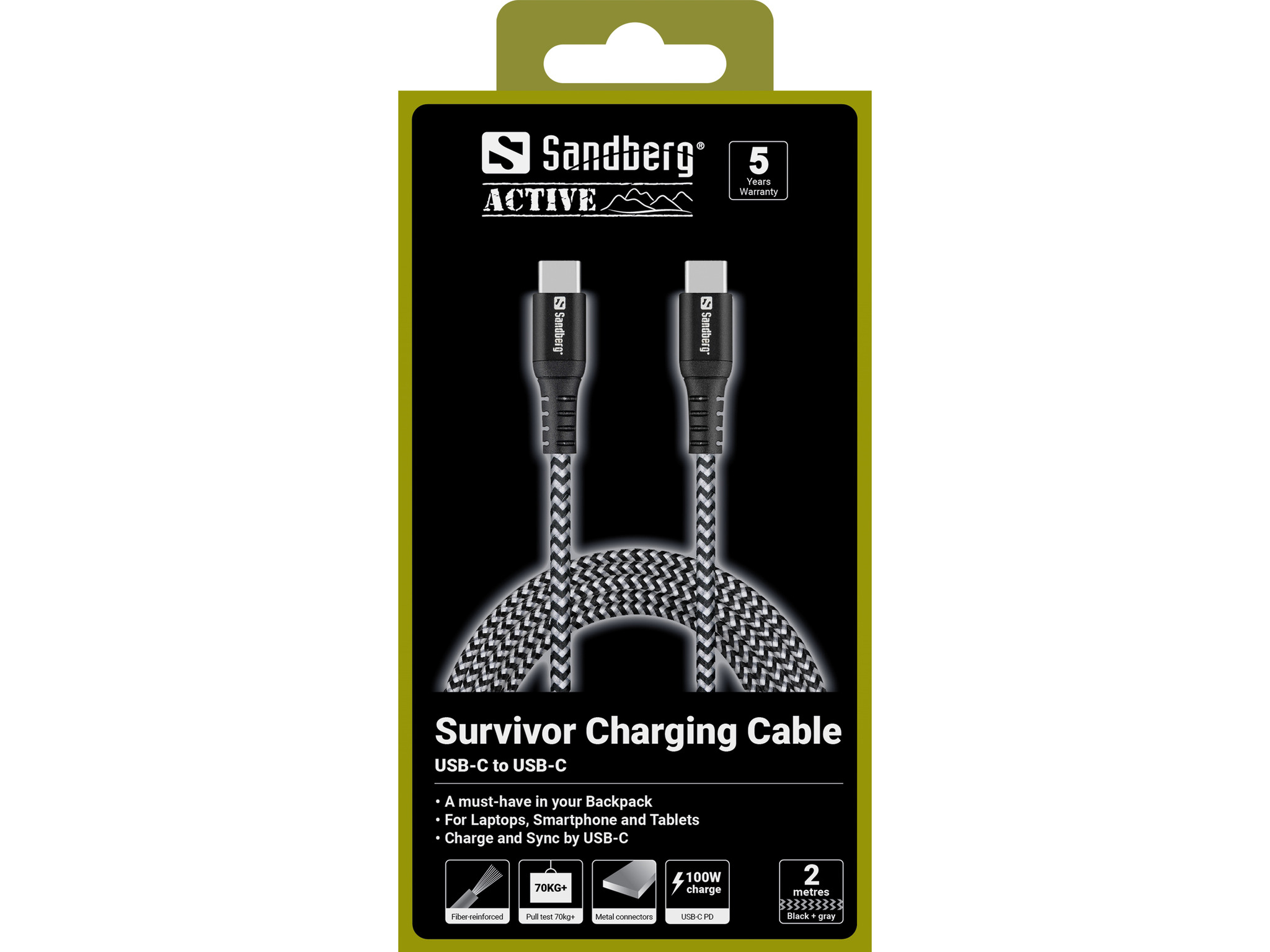 SANDBERG Survivor - USB-Kabel - 24 pin USB-C (M)